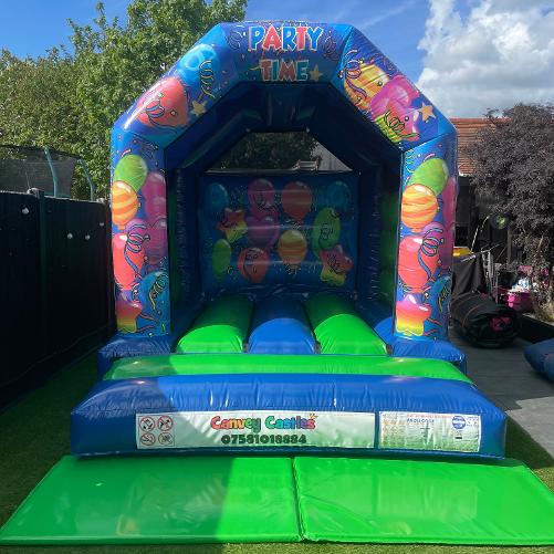 Blue and Green Party Small Bouncy Castle Hire Essex 
