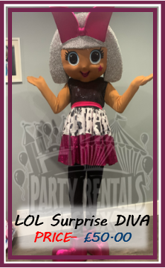 LOL Suprise Doll Mascot Costume Hire Essex