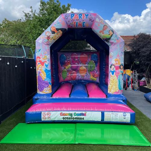 10 x 12 ft Small Pink and Blue Disney Princess Castle Hire Essex