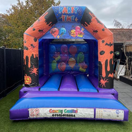 8 x 12ft Extra Small Blue and Purple Halloween Themed Inflatable Hire Essex