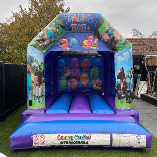 10 x 12ft Small Minecraft Bouncy Castle Hire In Essex
