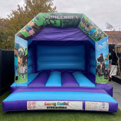 12 x 12ft Medium Minecraft Bouncy Castle Hire In Essex