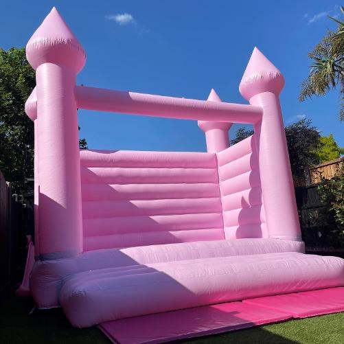 13 x 10ft Pastel Pink Bouncy Castle Hire Essex