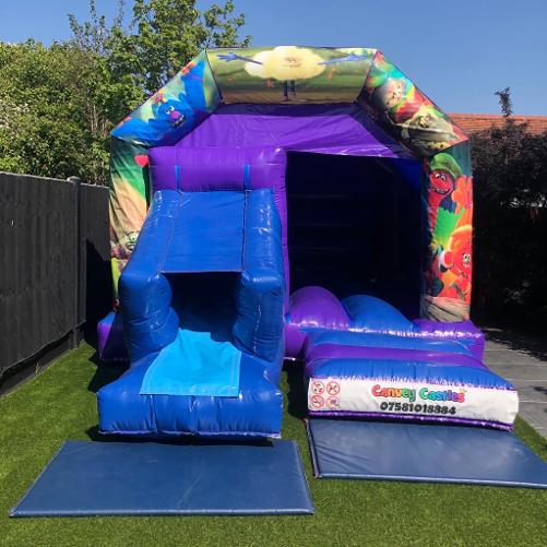 12ft x 17ft Trolls Slide Combo Bouncy Castle Essex