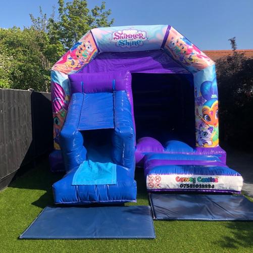 12ft x 17ft Shimmer and Shine Slide Combo Bouncy Castle Essex 