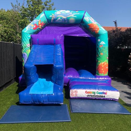 12ft x 17ft Dinosaurs Slide Combo Bouncy Castle Essex 