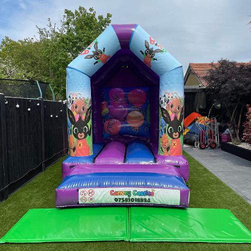 8 x 12ft Extra Small Blue and Purple Bing Bunny Inflatable Hire Essex