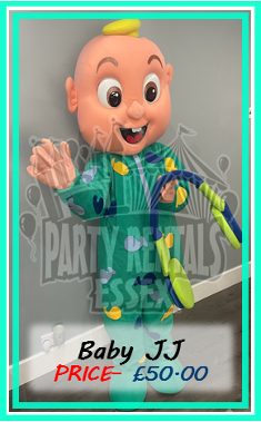 Baby JJ Cocomelon Mascot Costume Hire Essex