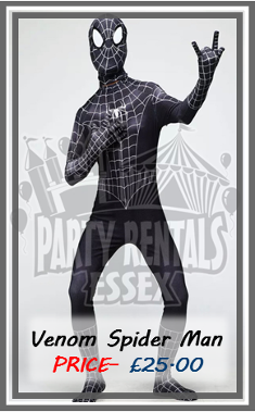 Black Venom Spider-Man Mascot Costume Hire in Essex