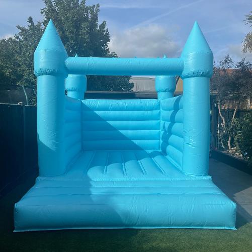 10 x 13ft Medium Blue Pastel Bouncy Castle Hire In Essex