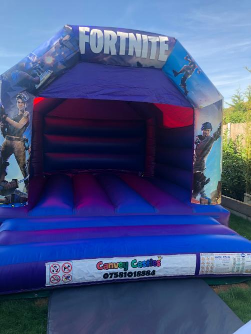 12 x 12ft Medium Fortnite Computer Game Bouncy Castle Hire In Essex