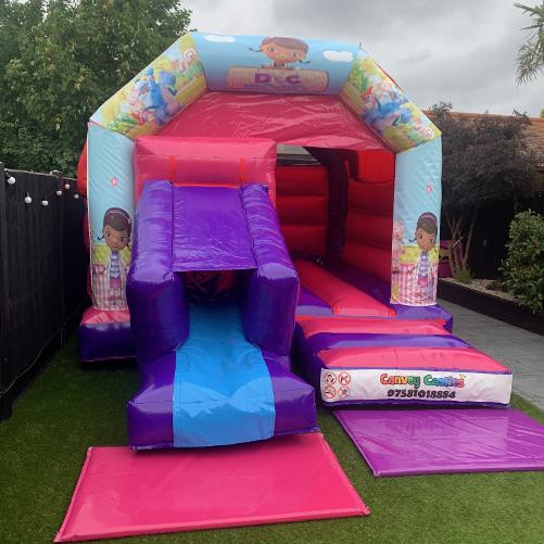 12ft x 17ft Doc McStuffins Slide Combo Bouncy Castle Hire Essex