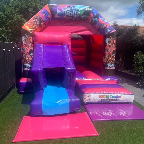 12ft x 17ft Trolls World Tour Slide Combo Bouncy Castle Hire Essex