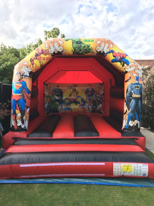 12 x 15ft Medium Super Heroes Bouncy Castle Hire In Essex