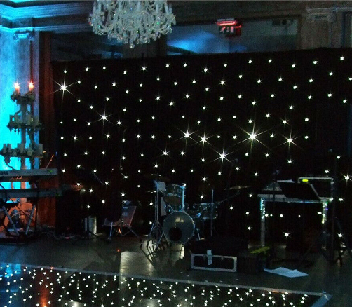 3mtr x 2mtr Beamz Sparkle Wall Back Drop Hire Brentwood Essex