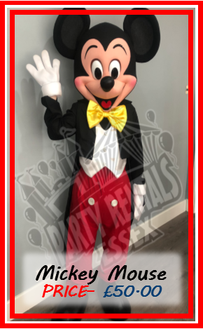 Mickey Mouse Mascot Costume Hire In Essex