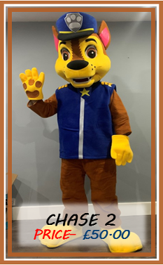 CHASE ROCKY SKYE AND MARSHALL PAW PATROL mascot costume hire – Rent A Mascot