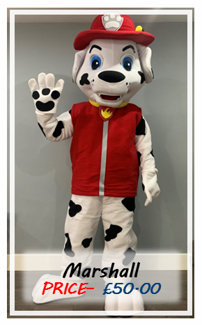 Paw Patrol Marshall Mascot Costume Hire In Essex