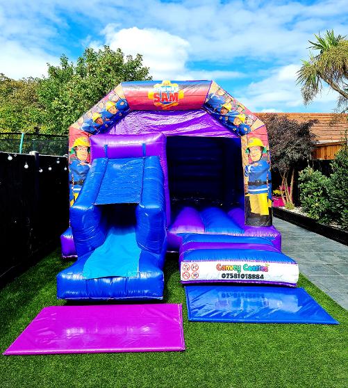 12ft x 17ft Fireman Sam Slide Combo Bouncy Castle Essex