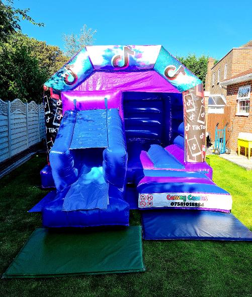 12ft x 17ft Tik Tok Slide Combo Bouncy Castle Hire Essex Essex