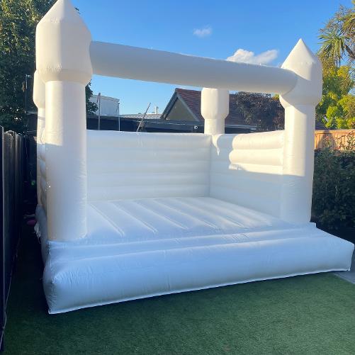 13 x 13ft Medium White Wedding Pastel Bouncy Castle Hire In Essex