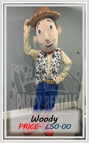 Woody Mascot Costume Hire in Essex