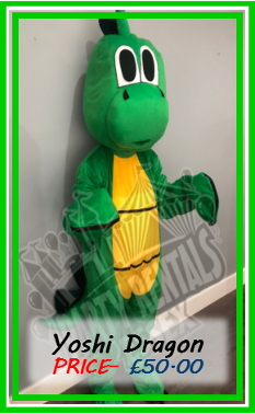 Mario Yoshi Dragon Mascot Costume Hire In Essex